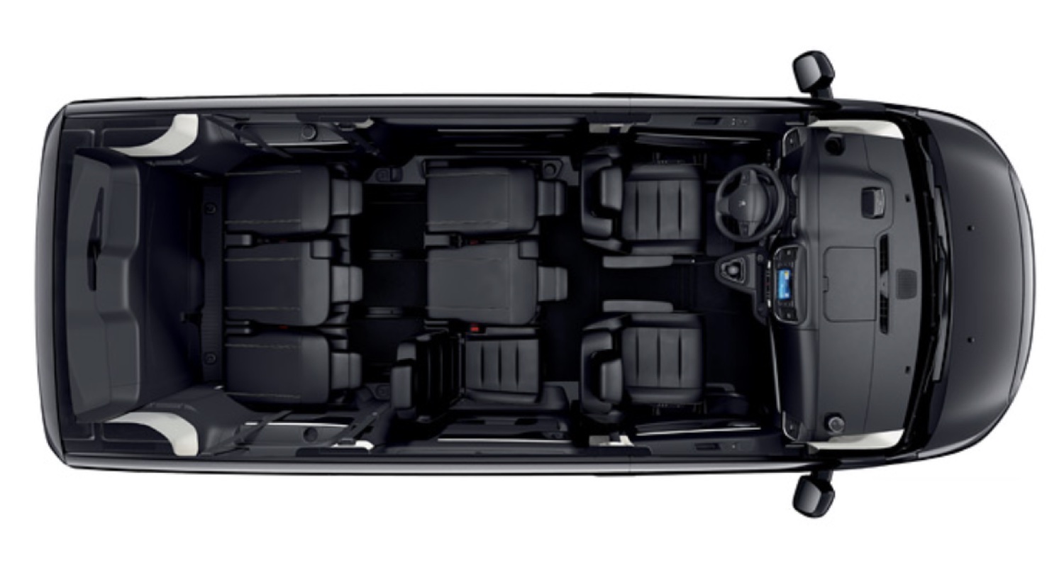 Peugeot Traveller passenger cabin and seating reference provided by Cristóbal